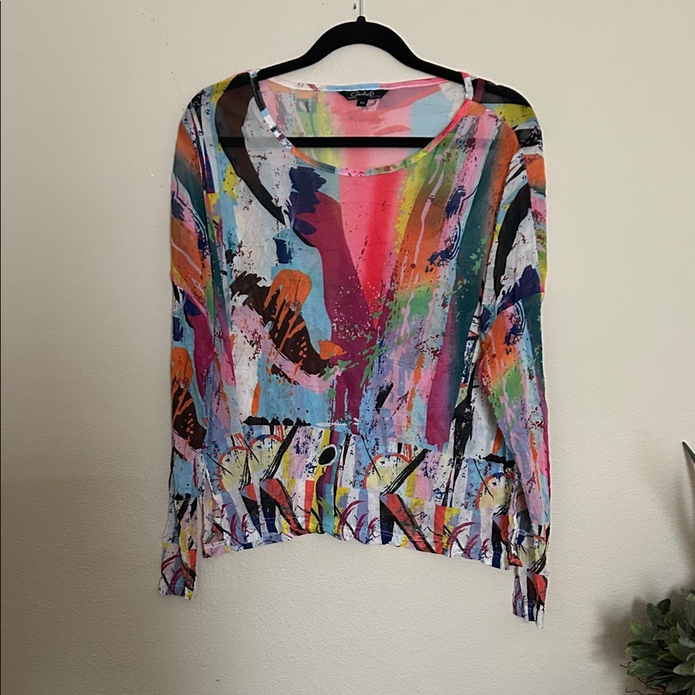 ☀️ 3 $15 Items for $25 ☀️ CHARLIE B Multicolor Abstract Top